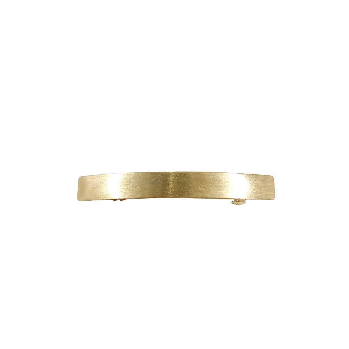 Brushed Gold-Tone Rectangular Hair Barrette