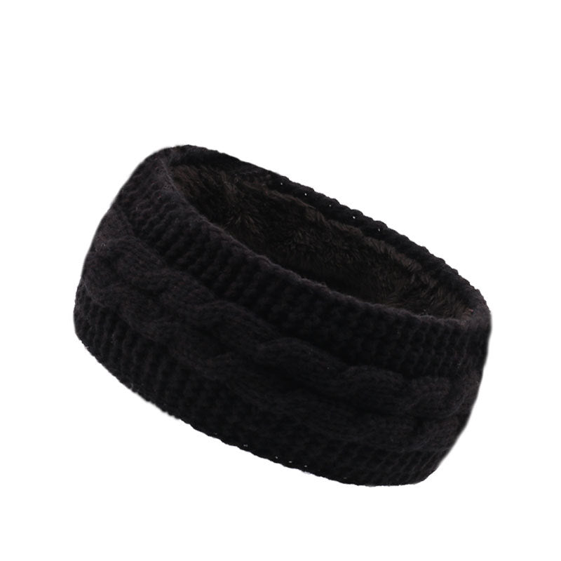 Black Knit Ear-Warmer Headband