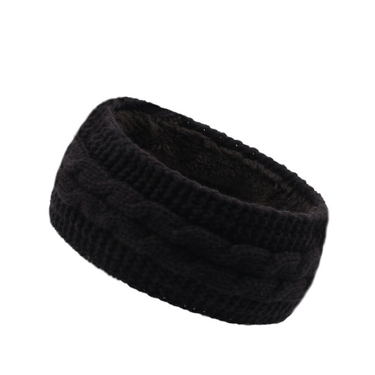 Black Knit Ear-Warmer Headband