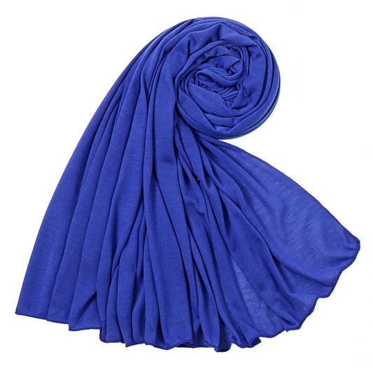 Royal Blue Jersey Scarf, 180 x 80 cm